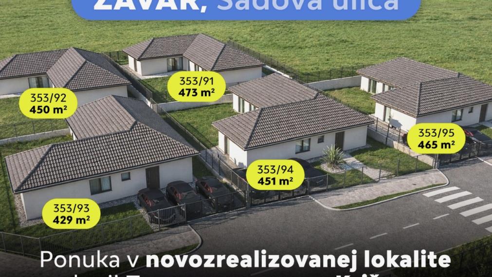 +++KRÁSNE STAVBNÉ POZEMKY V NOVEJ LOKALITE V ZAVARE NA PREDAJ+++
