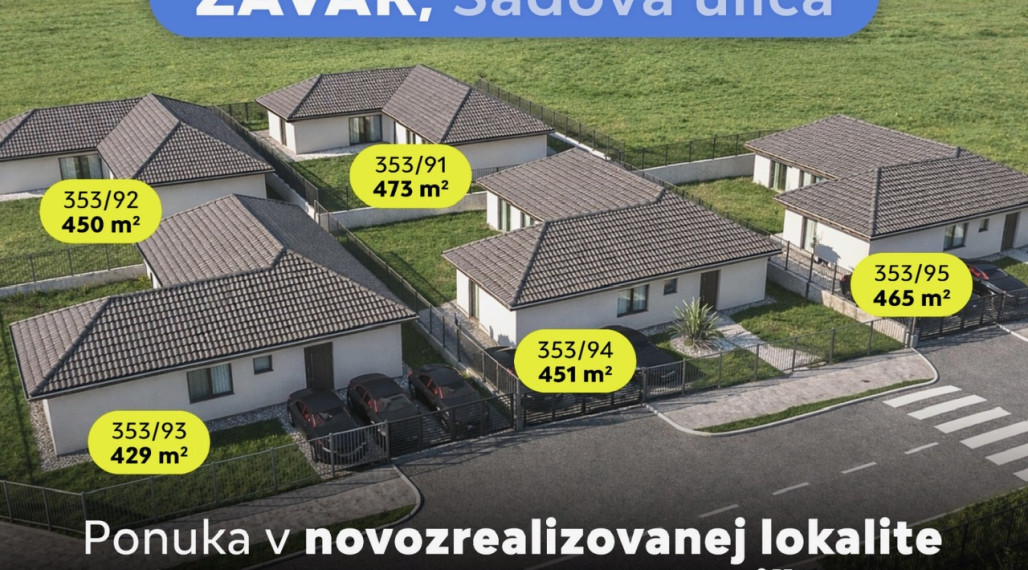 +++KRÁSNE STAVBNÉ POZEMKY V NOVEJ LOKALITE V ZAVARE NA PREDAJ+++
