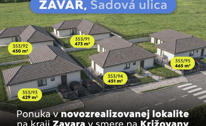 +++KRÁSNE STAVBNÉ POZEMKY V NOVEJ LOKALITE V ZAVARE NA PREDAJ+++