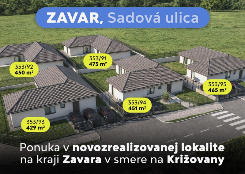+++KRÁSNE STAVBNÉ POZEMKY V NOVEJ LOKALITE V ZAVARE NA PREDAJ+++